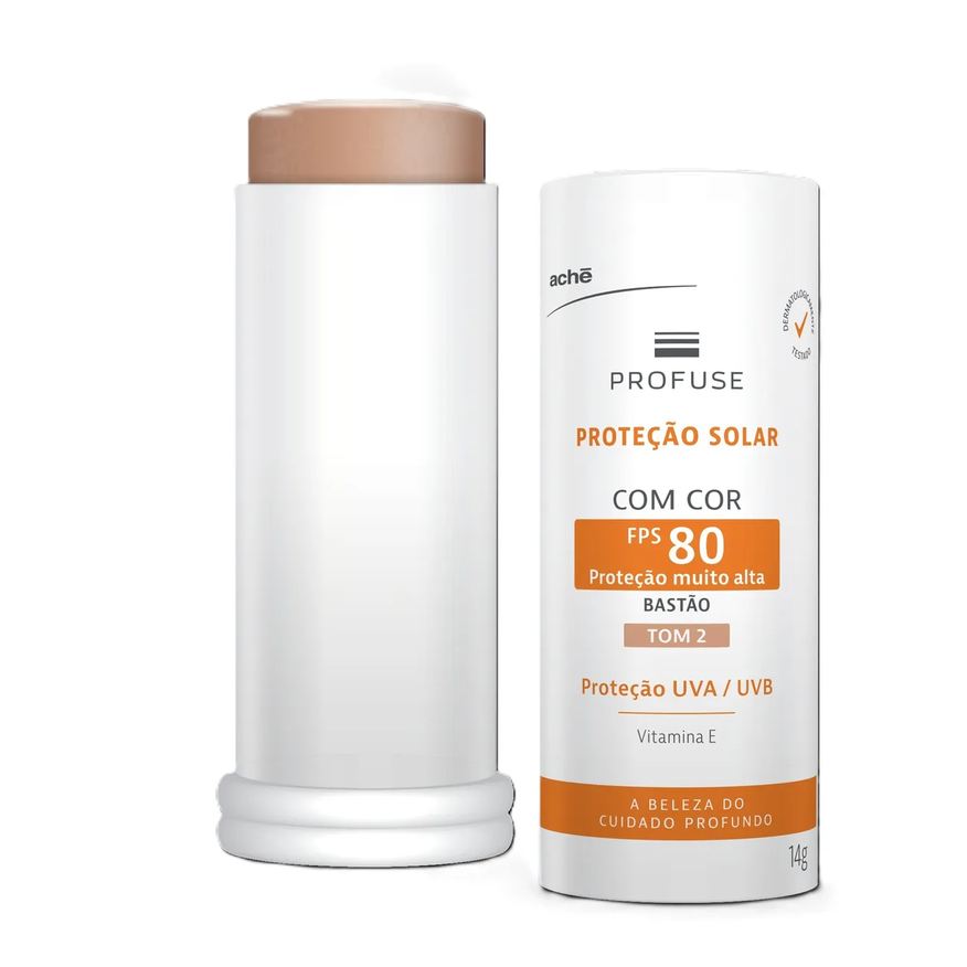 Solar Protetor Facial em Bastão Profuse FPS 80 Tom 2 14g