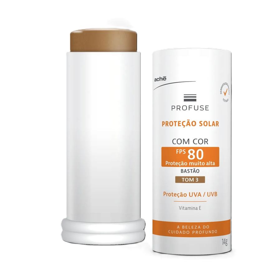 Solar Protetor Facial em Bastão Profuse FPS 80 Tom 3 14g