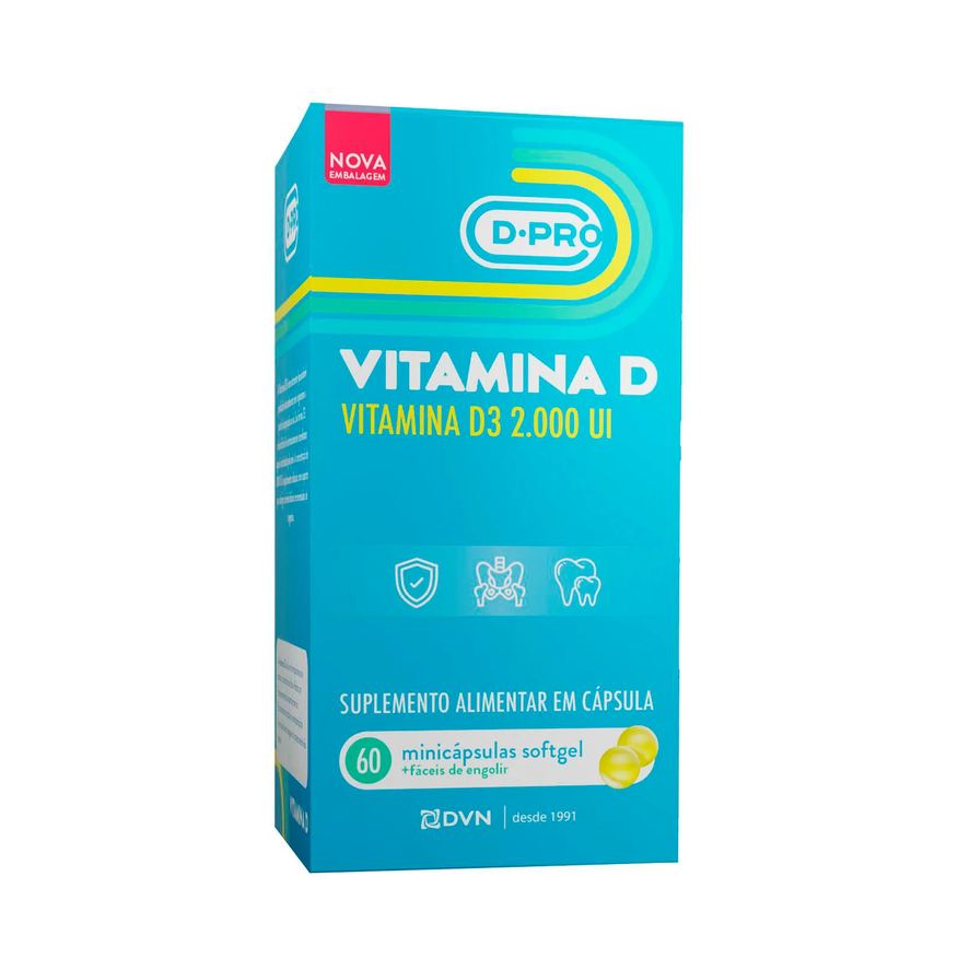 Divina Pharma Vitamina D 2.000ui Minicápsulas Softgel 60 cápsulas - D.pro