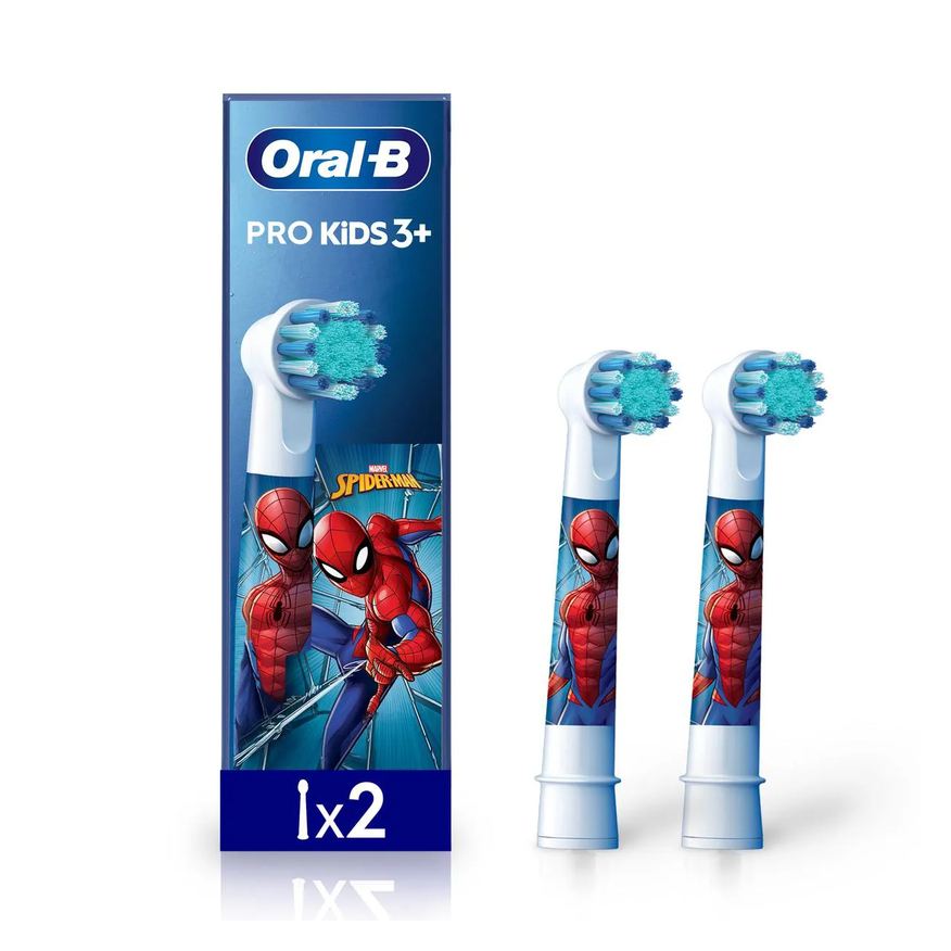 Oral-B Refil Escova de Dente Elétrica Infantil Oral B Vitality Homem-Aranha 2 unidades