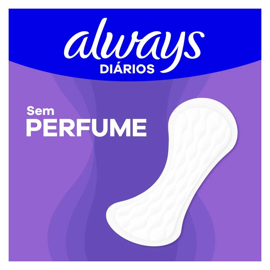 Diário Protetor Always Sem Perfume Respirável com 80 unidades