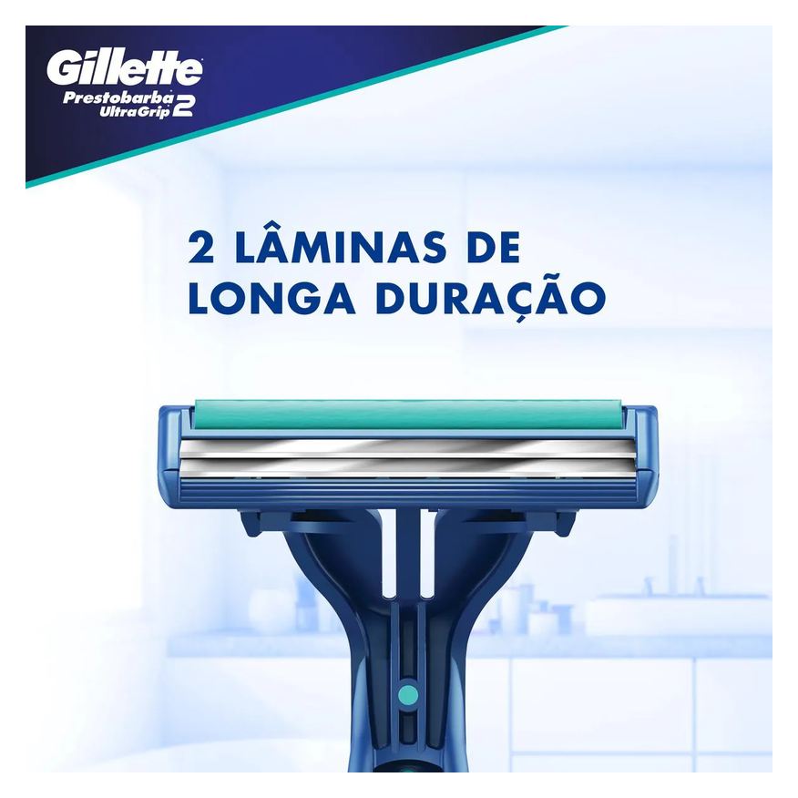 Gillette Aparelho de Barbear Prestobarba Ultragrip2 2 unidades