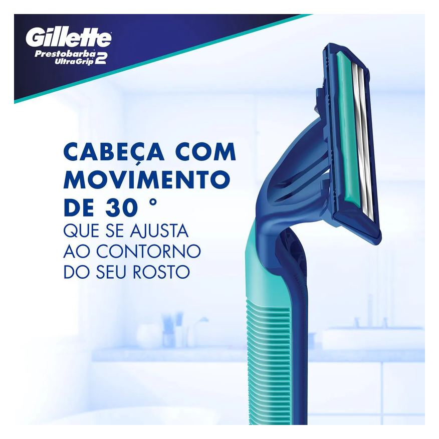 Gillette Aparelho de Barbear Prestobarba Ultragrip2 2 unidades