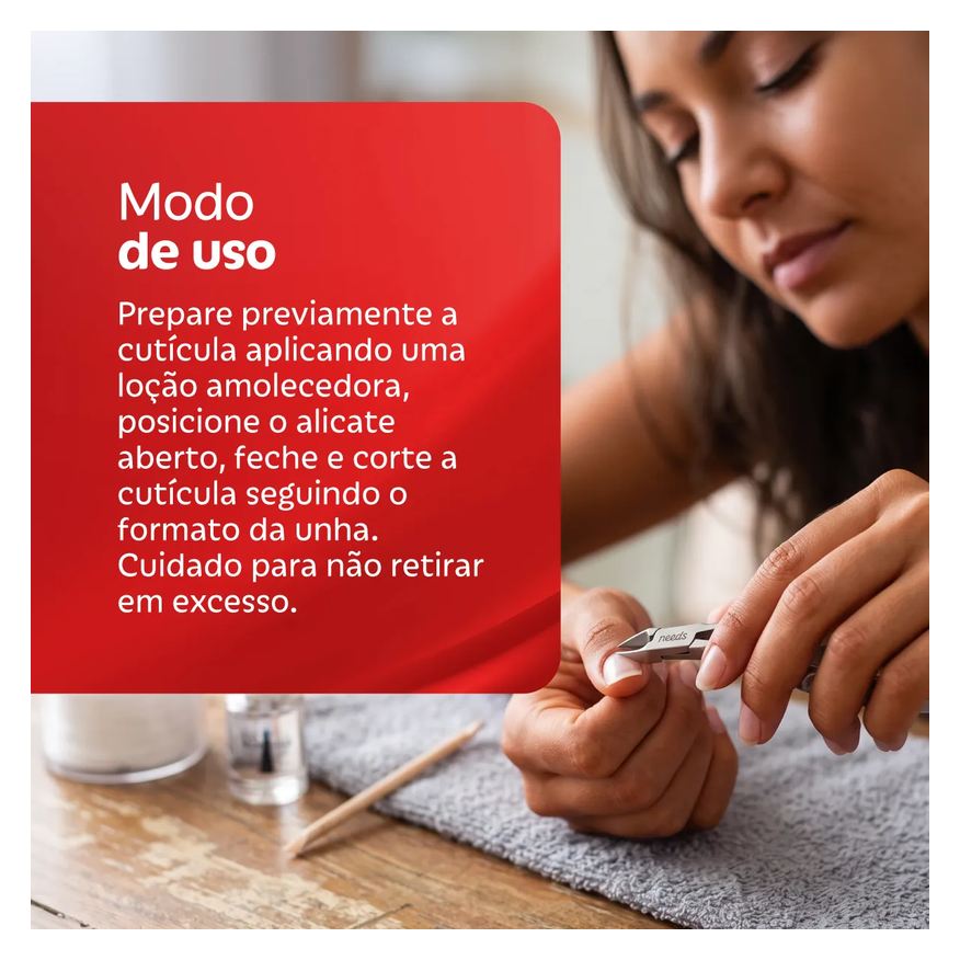 Needs Alicate de Cutícula PRO Inox 1 Unidade