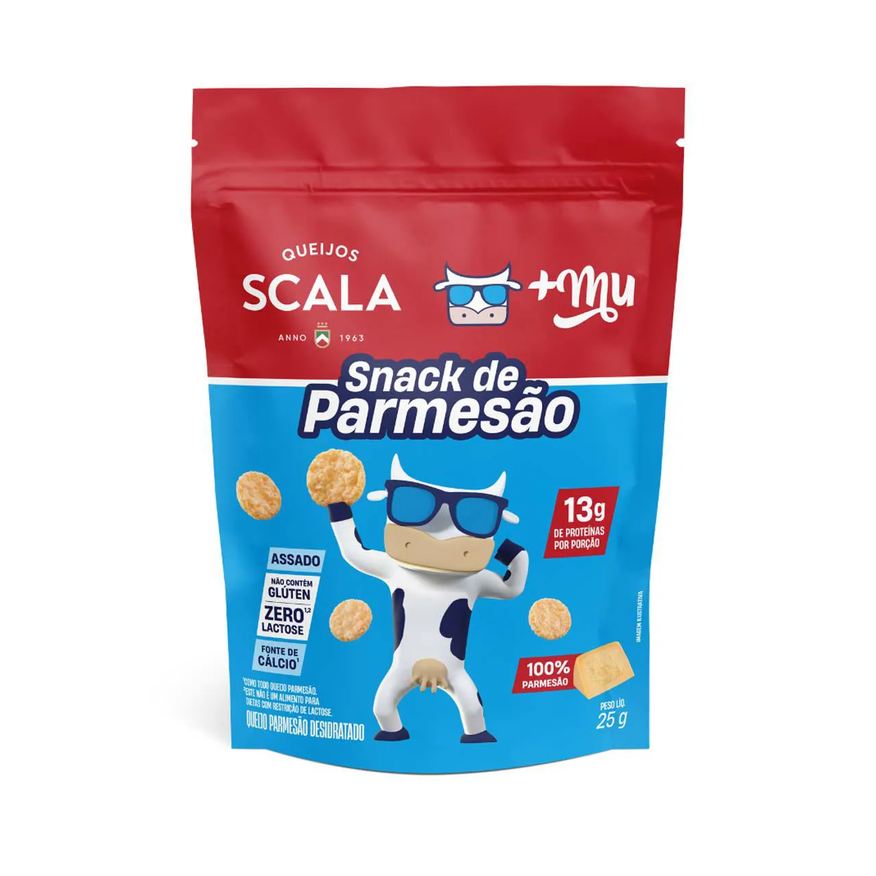 Mais Mu Snack de Parmesão +Mu Queijos Scala 25g