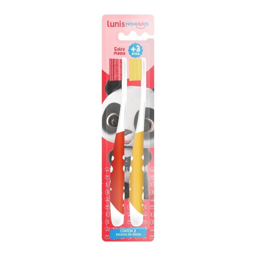 De Escova Dente Lunis Pequeninos Extra Macia 2 Unidades