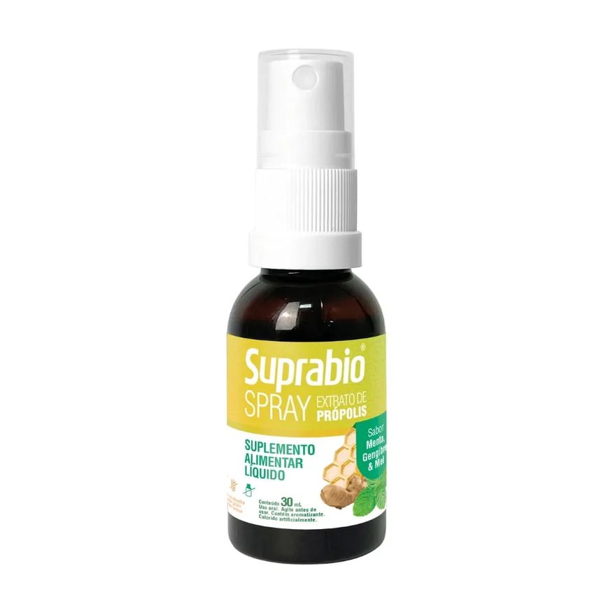Alimentar Suplemento Suprabio Extrato De Própolis Menta Gengibre E Mel Spray 30ml