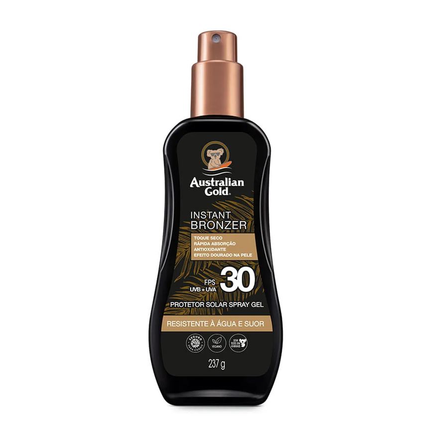 Australian Gold Protetor Solar Fps30 Spray Instant Bronzer 237ml
