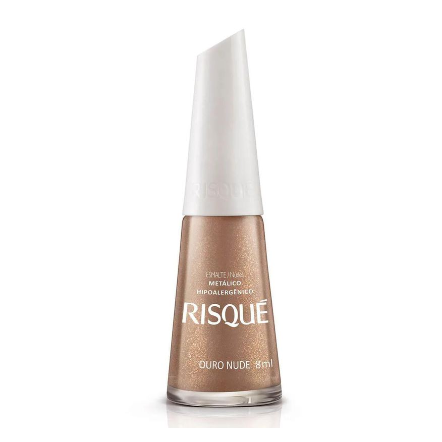 Risqué Esmalte Metálico Nude 8ml - Ouro