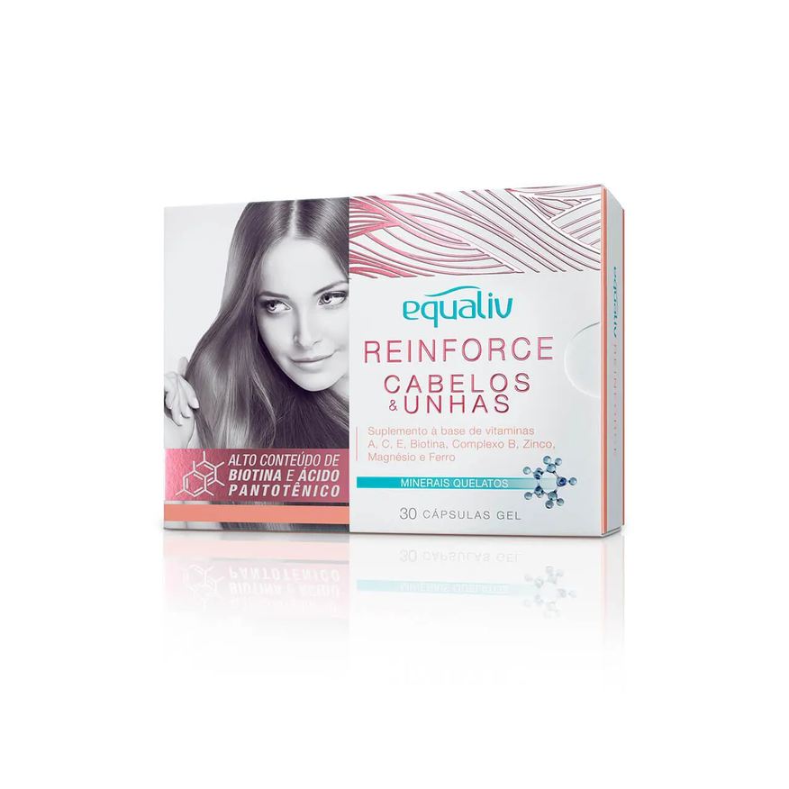 Vitamínico Suplemento Equaliv Reinforce Cabelos & Unhas com 30 cápsulas