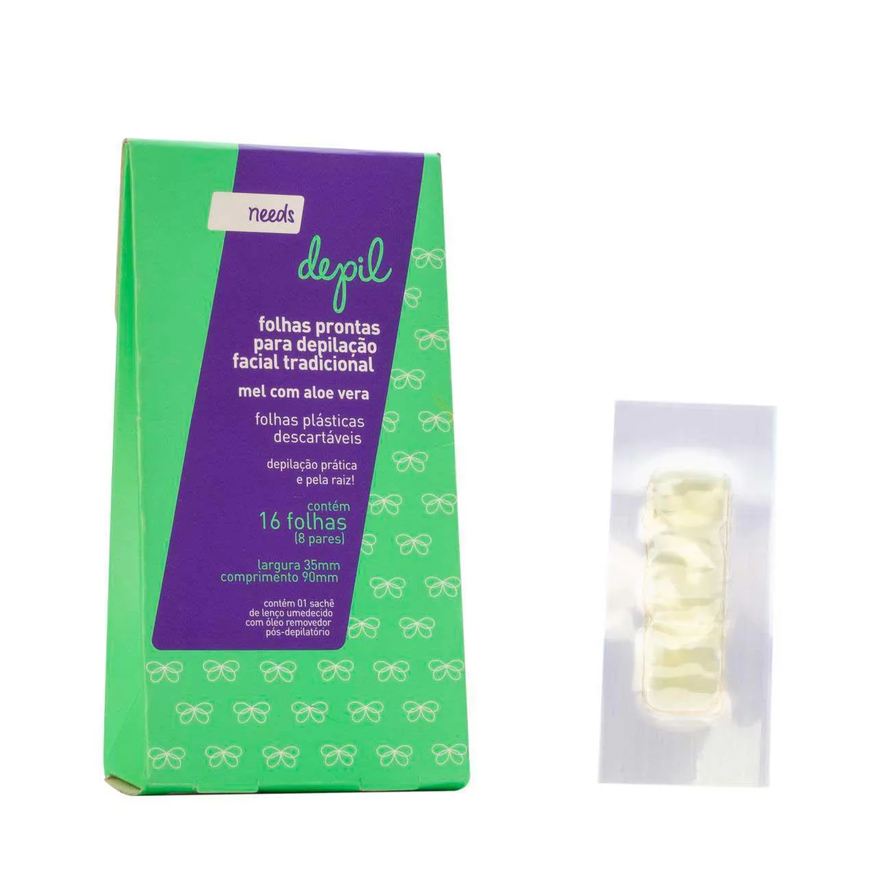 Needs Folha Depilatória Facial Depil Mel 16 Folhas
