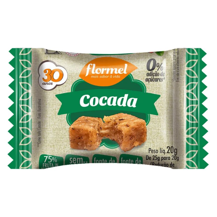 Flormel Cocada Zero com 20g