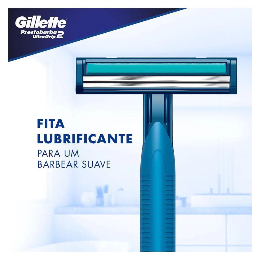 Gillette Aparelho para Barbear Masculino Prestobarba Ultragrip com 2 unidades