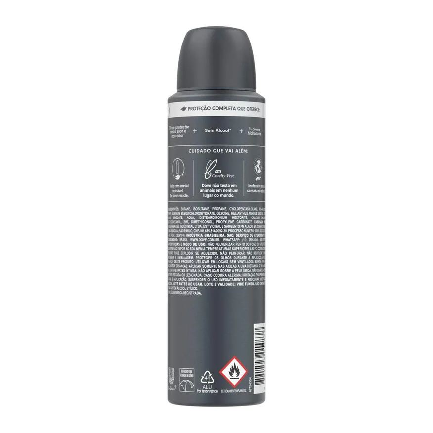 Dove Men Desodorante Antitranspirante Aerosol +Care Sem Perfume 48h 150ml