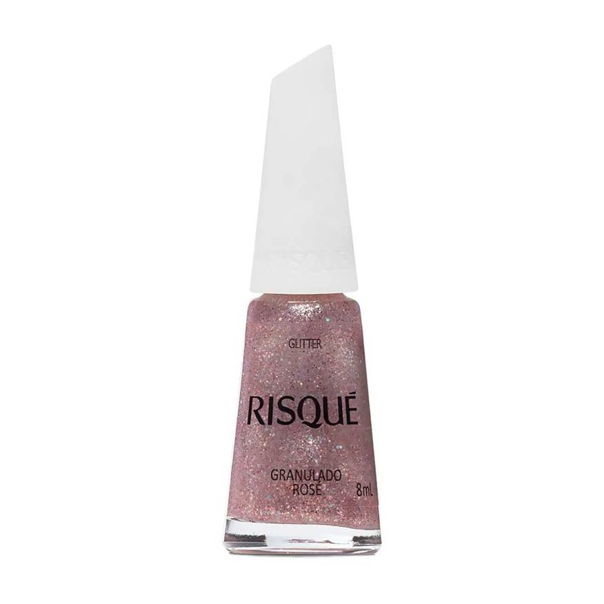 Risqué Esmalte Glitter 8ml - Granulado Rose