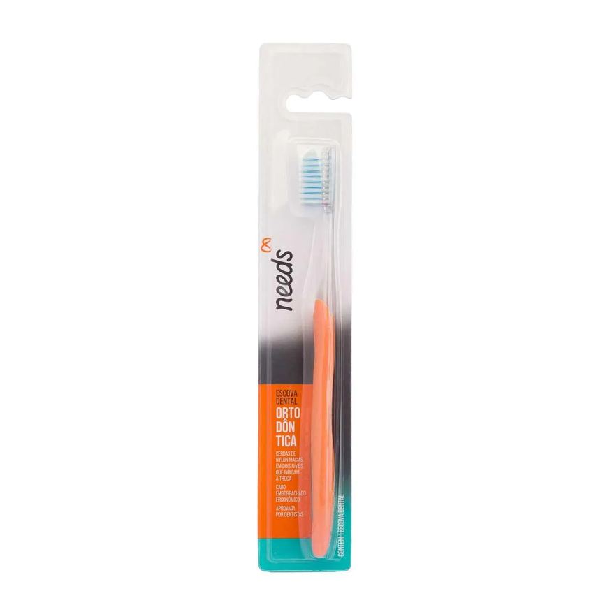 Needs Escova de Dente Ortodôntica Macia 1 Unidade