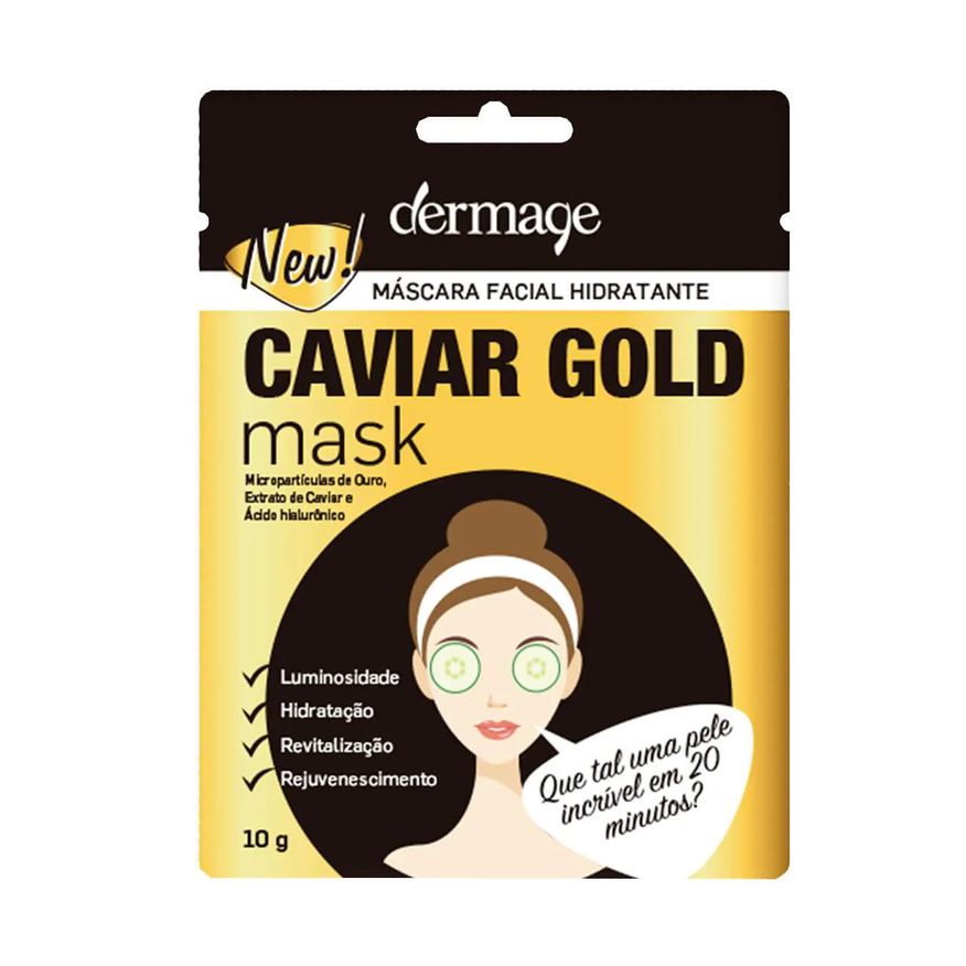 Dermage Máscara Facial Caviar Gold com 10g