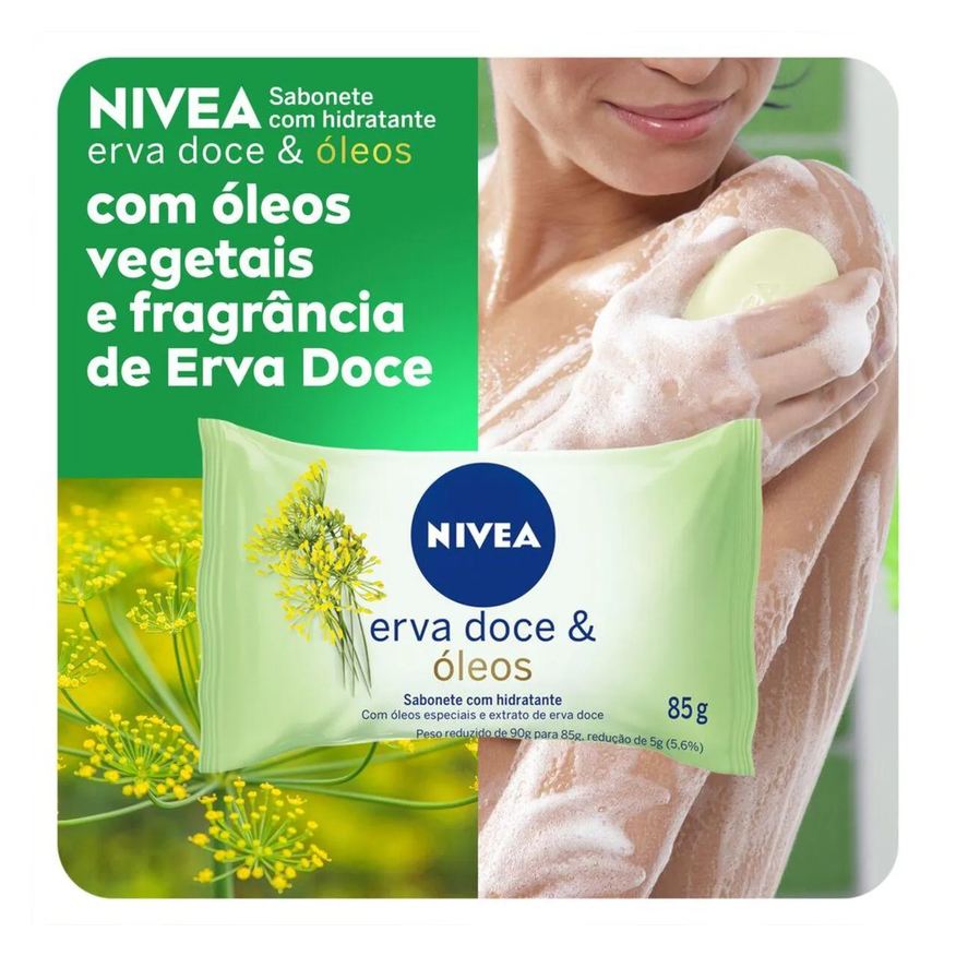Nivea Sabonete em Barra Erva Doce & Óleos 85g