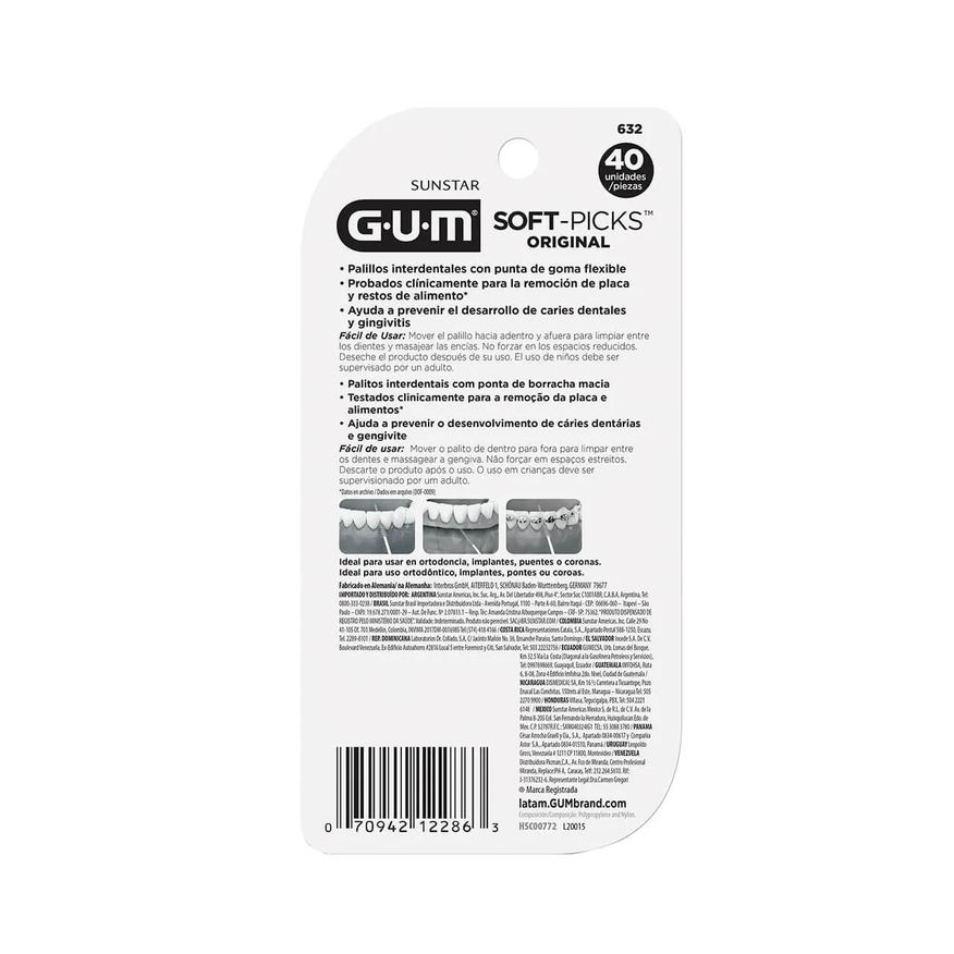 Interdental Palito G.U.M Soft Picks Original 40 unidades