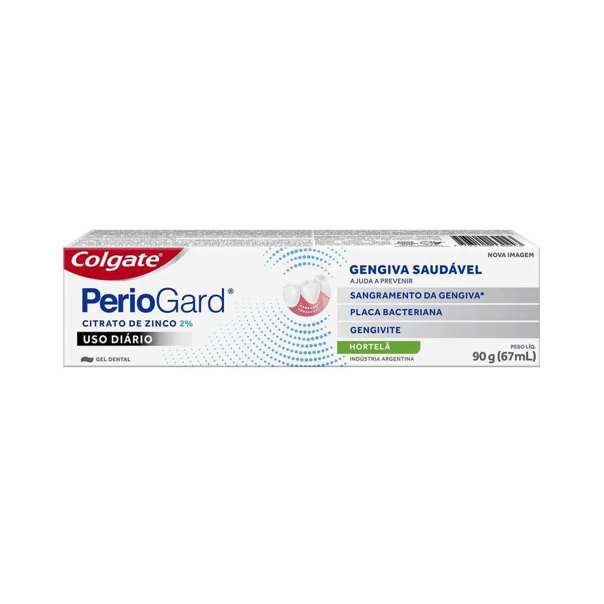 Cuidado Kit com a Gengiva Periogard Pasta de Dente em Gel Sabor Hortelã + Escova de Dente Extra Macia + Enxaguante Bucal Sem Álcool Extra Mint