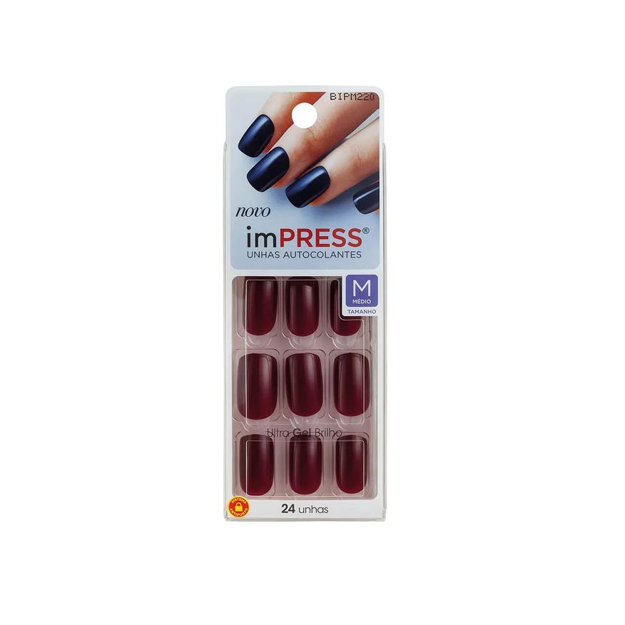 Autocolantes Unhas Impress Pretty Please Média com 24 Unidades