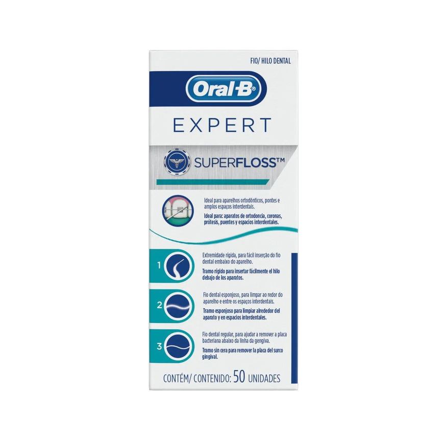 Oral-B Fio Dental Expert SuperFloss com 50 unidades
