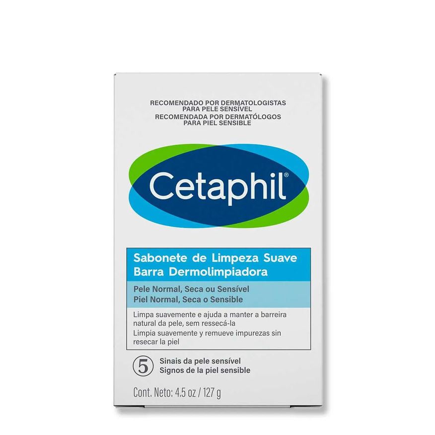 em Sabonete Barra Cetaphil Pele Sensível com 127g