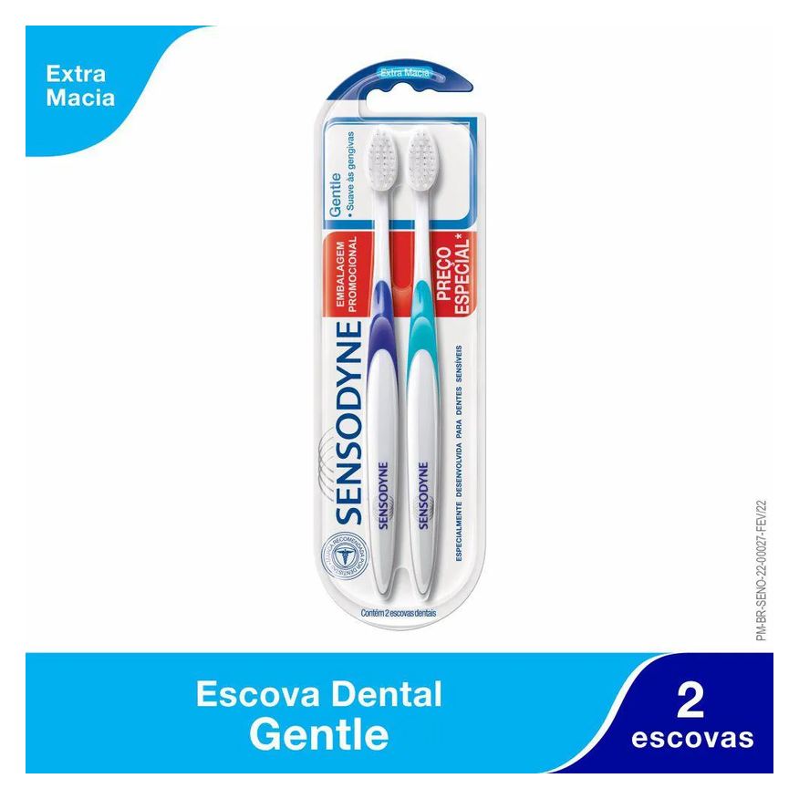 Sensodyne Kit Escova de Dente Gentle Suave às Gengivas 2 unidades