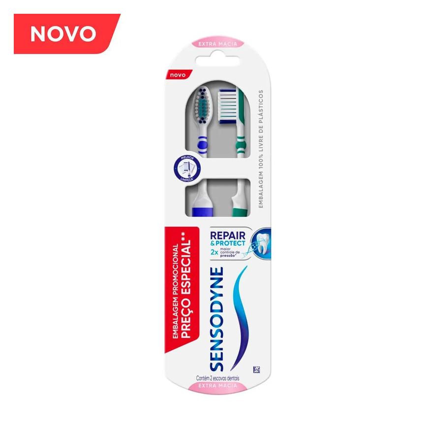 Sensodyne Escova de Dente Repair & Protect Extramacia com 2 unidades