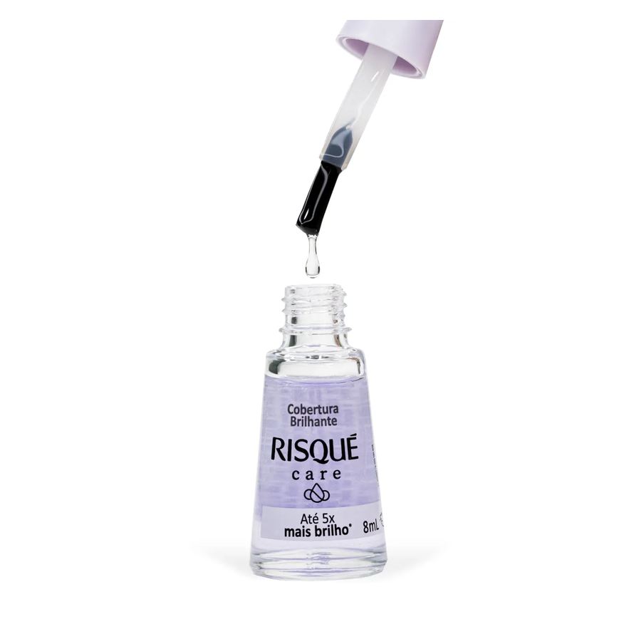 para Brilho Unhas Risqué Care Cobertura Brilhante 8ml