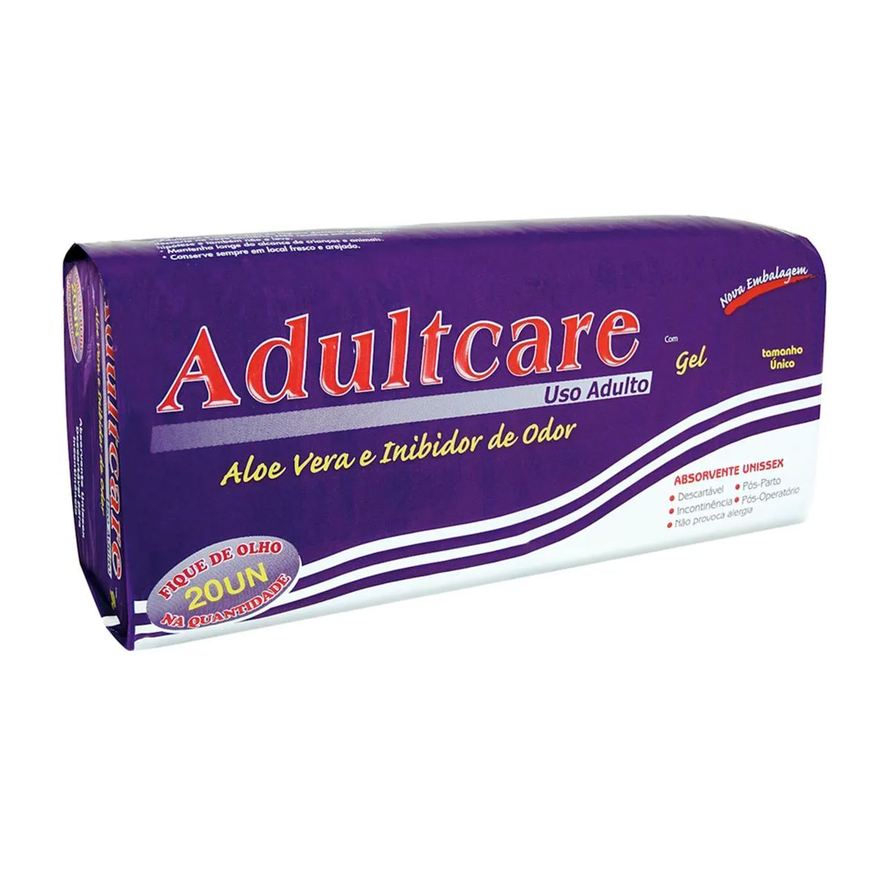 Adultcare Absorvente para Incontinência Urinária Unissex Absorção Leve a Moderado 20 unidades