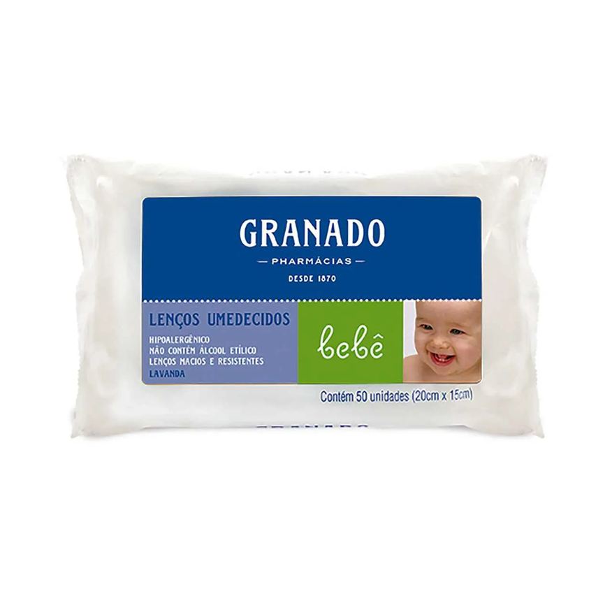 Granado Lenço Umedecido Bebê Lavanda Hipoalergênico Sem Álcool 50 unidades