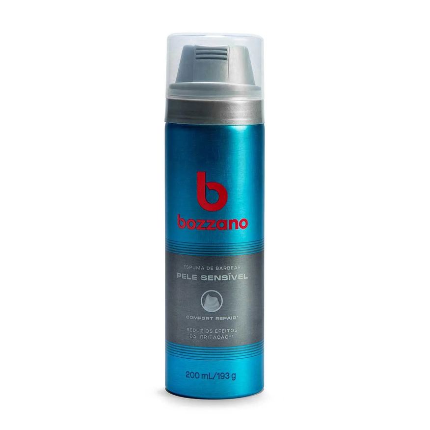 Bozzano Kit Masculino Gel Fixador Condicionante Ação Prolongada + Espuma de Barbear Pele Sensível + Desodorante Antitranspirante Aerosol Extreme