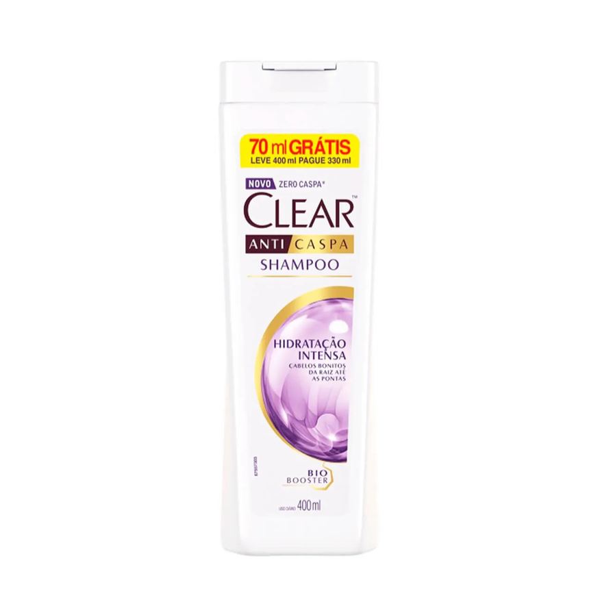 Anticaspa Shampoo Clear Hidratação Intensa 400ml