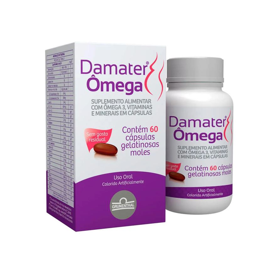 Damater Omega Polivitamínico Damater Ômega para Gestantes 60 cápsulas