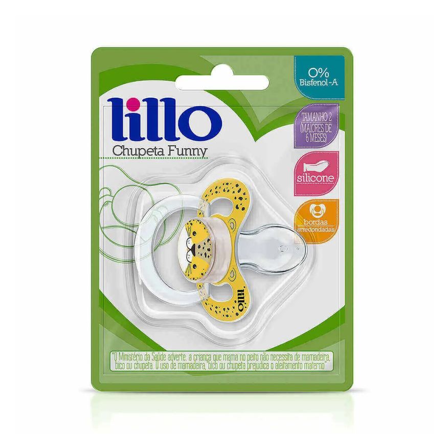 Lillo Chupeta Funny Oncinha Tamanho 2 - maiores de 6 meses com 1 unidade