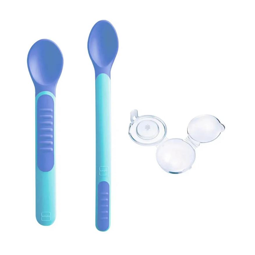 MAM Conjunto de Colheres Termossensíveis Azul 2 unidades