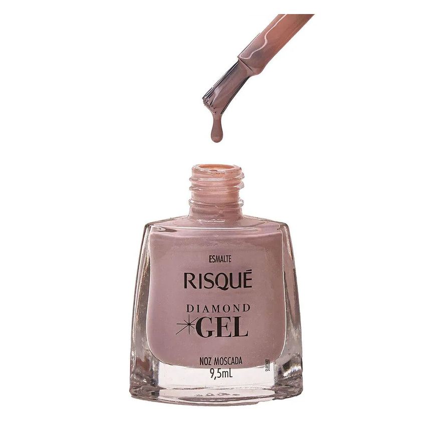 Risqué Esmalte Diamond Gel Noz Moscada Hipoalergênico com 9,5ml