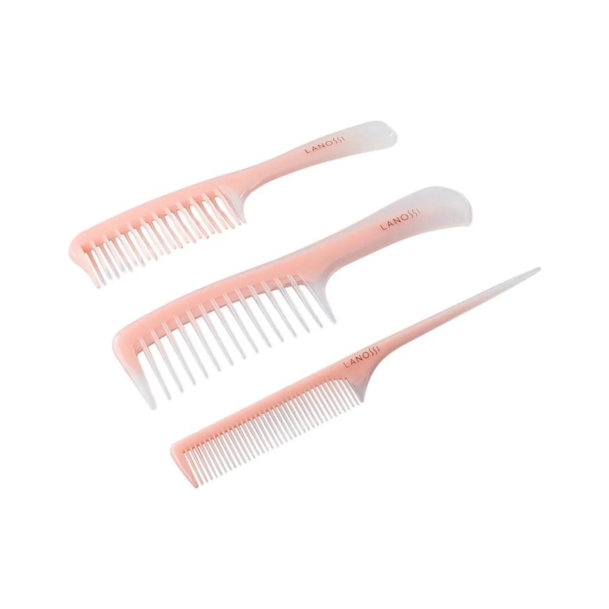 de Conjunto Pente de Cabelo Lanossi Rosé com 3 unidades