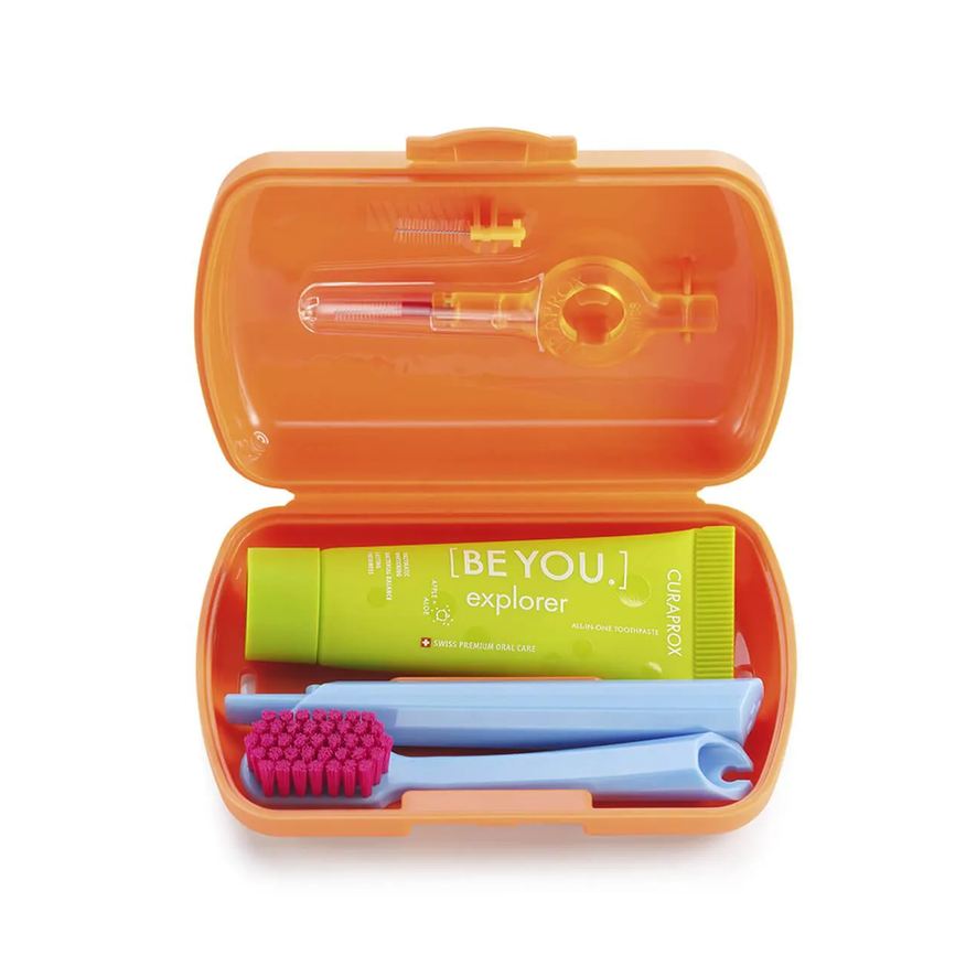 Viagem Kit Curaprox Escova de Dente 5460 + Escova Interdental + Pasta de Dente 10ml
