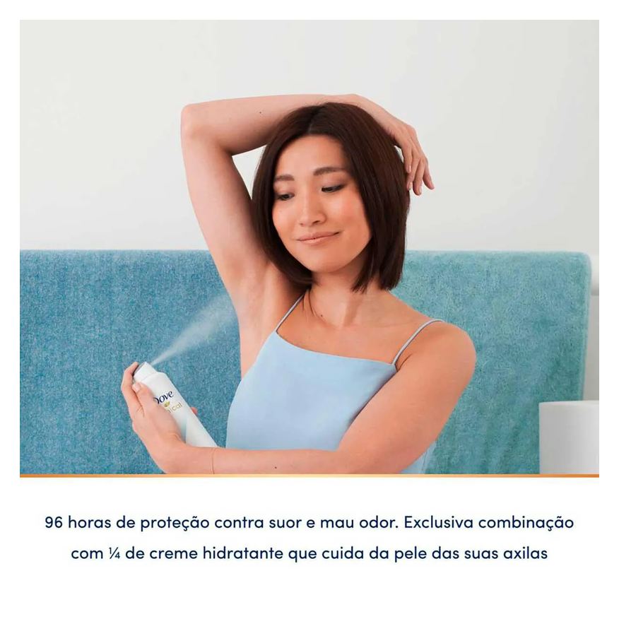 Dove Desodorante Antitranspirante Aerosol Clinical Original Clean Feminino 96h 150ml