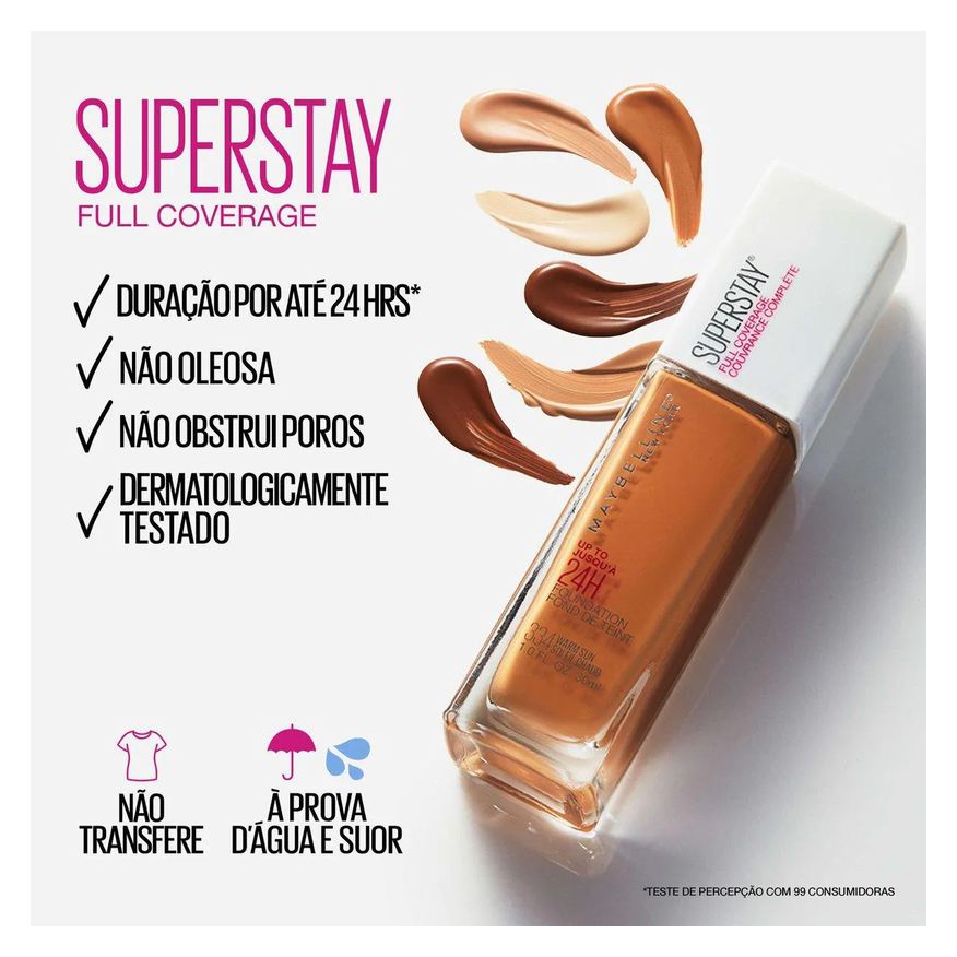 Maybelline Base Longa Duração Superstay Full Coverage 30ml - 312 Golden