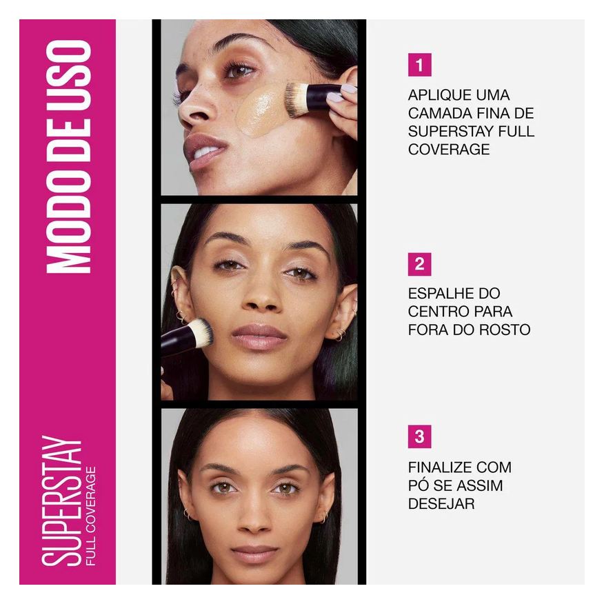 Maybelline Base Longa Duração Superstay Full Coverage 30ml - 312 Golden