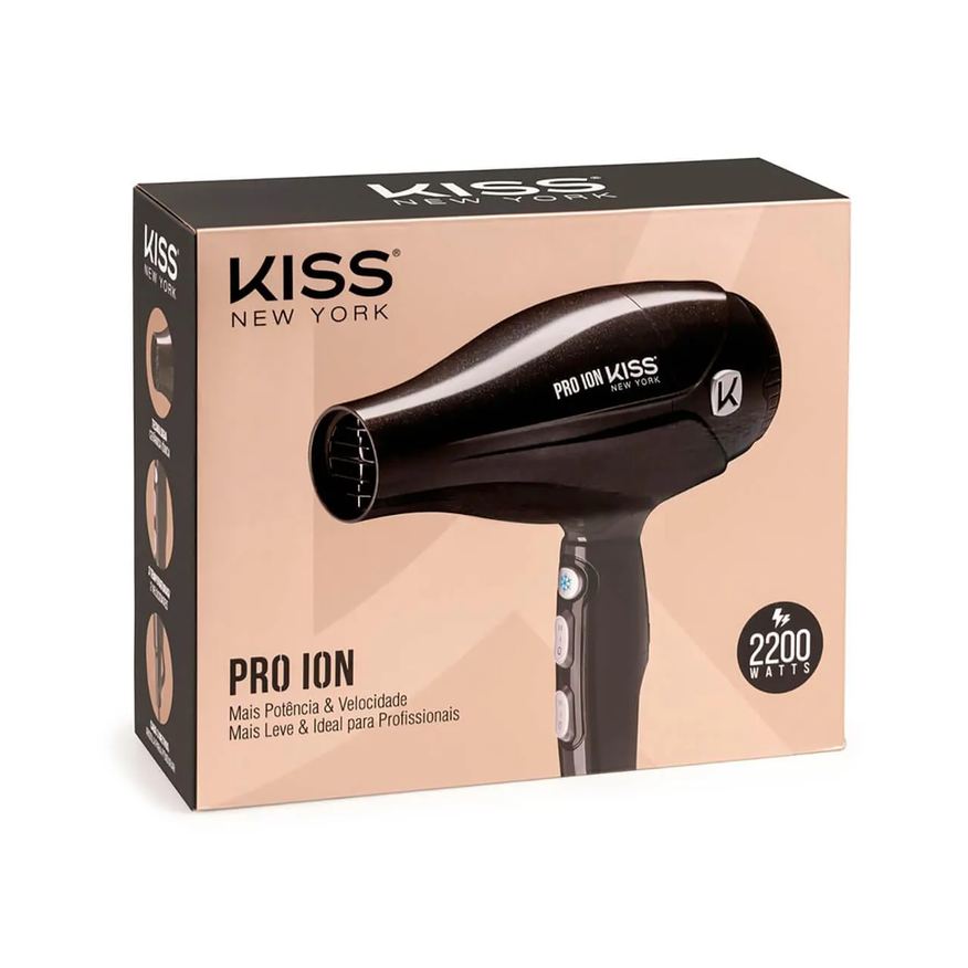 de Secador Cabelo Kiss New York Pro Ion 2200W 220V 1 unidade