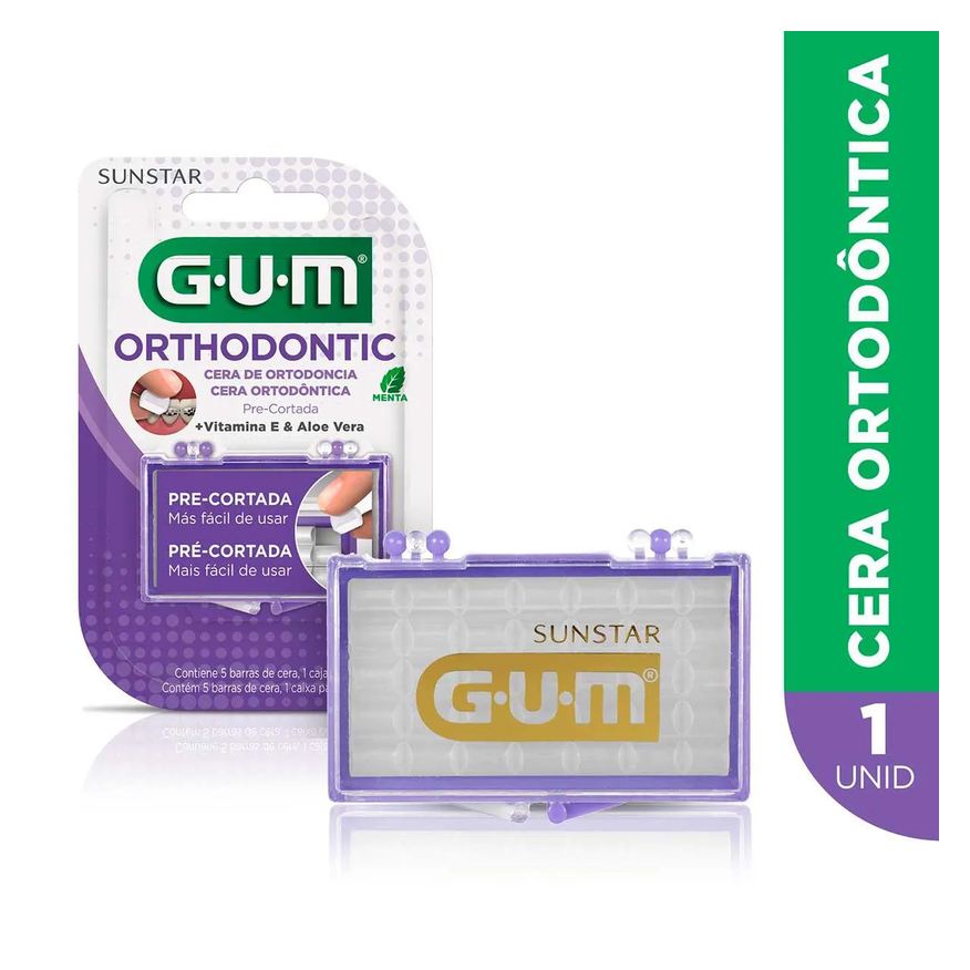 Ortodôntica Cera GUM Orthodontic Menta com 5 Barras