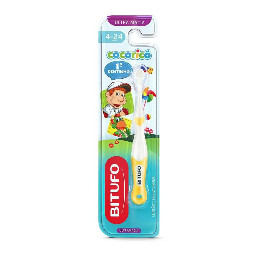 Bitufo Escova de Dente Cocoricó 1º Dentinho Ultramacia com 1 unidade