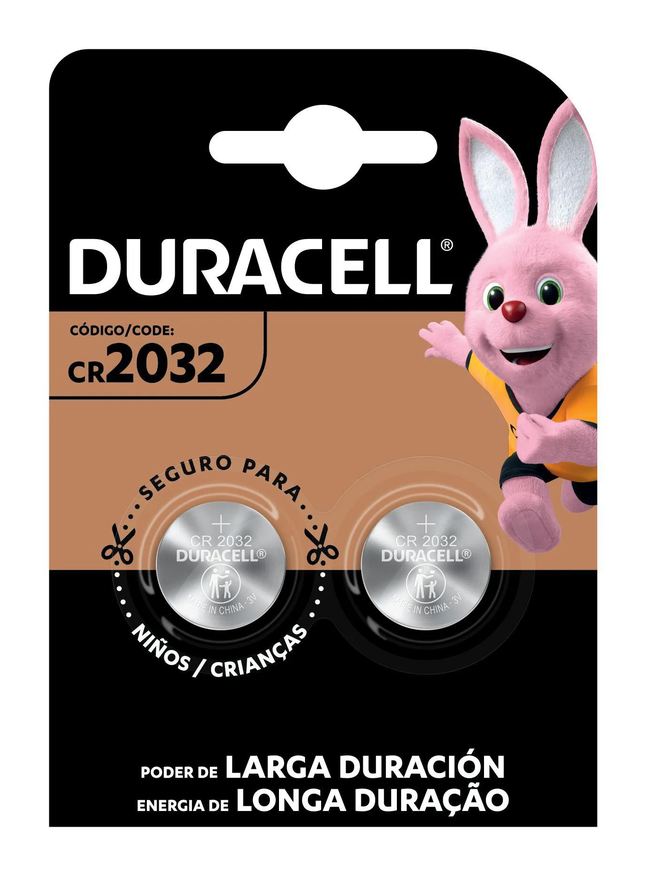 de Pilha Lítio Duracell Tipo Moeda Bateria CR2032 2 unidades