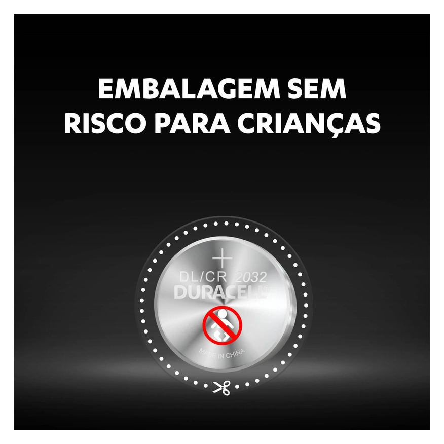 de Pilha Lítio Duracell Tipo Moeda Bateria CR2032 2 unidades