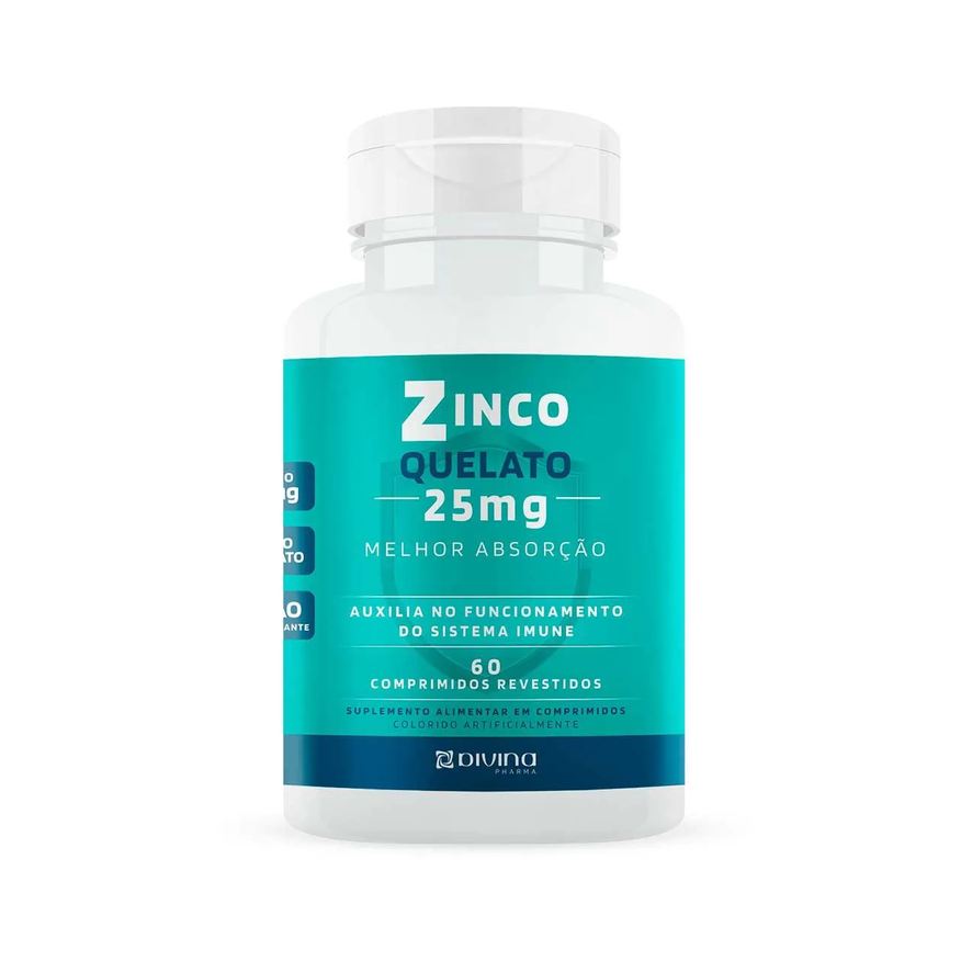 DIvina Pharma Zinco Quelato 25mg 60 comprimidos