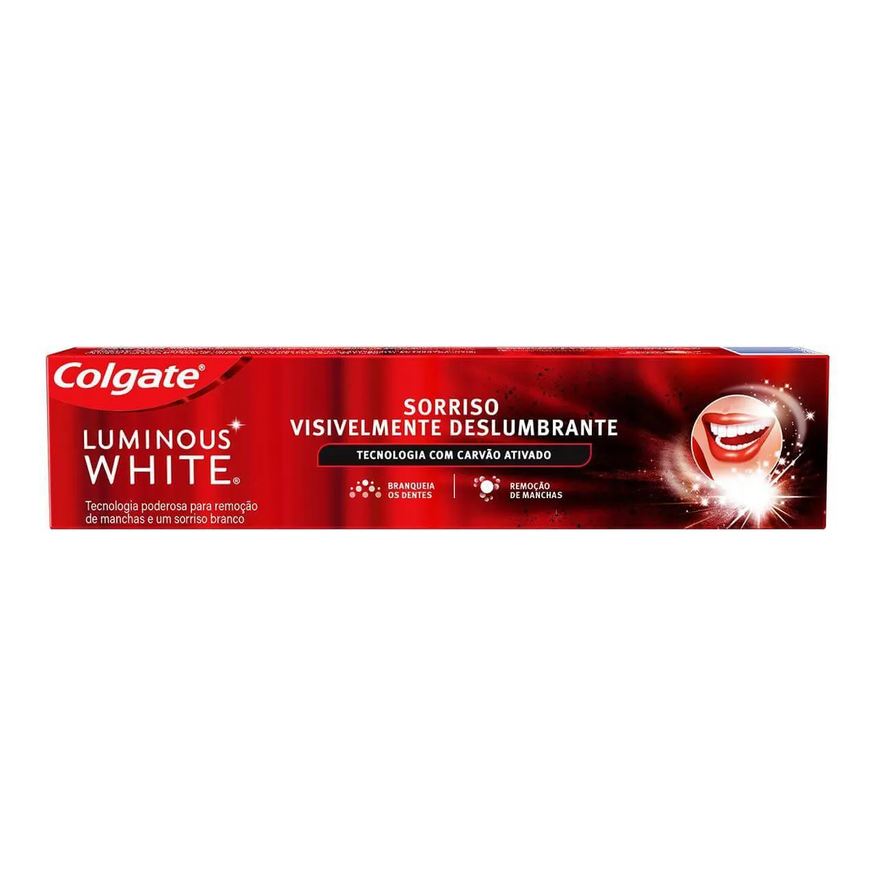 Colgate Creme Dental Luminous White Carvão Ativado 140g